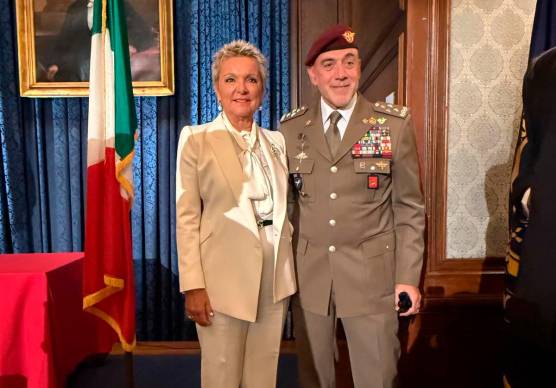 Lucia Magnani con il generale Carmine Masiello