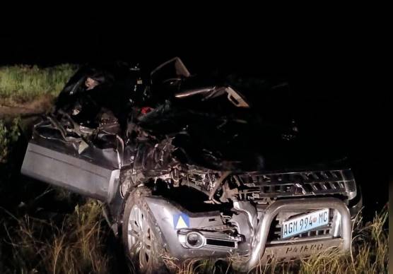 L’auto del 33enne distrutta dopo lo scontro con un elefante