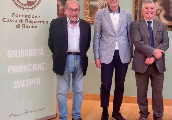 Il Cda della Fondazione Carim. Da sinistra: Giuseppe Pecci, Paolo Pasini e Carlo Carli