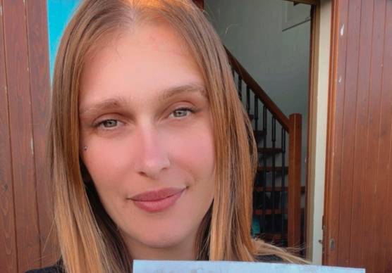 Melissa Marchi con la foto del bisnonno