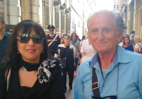 Rita insieme al padre Sanzio Montori, morto cinque mesi dopo l’aggressione
