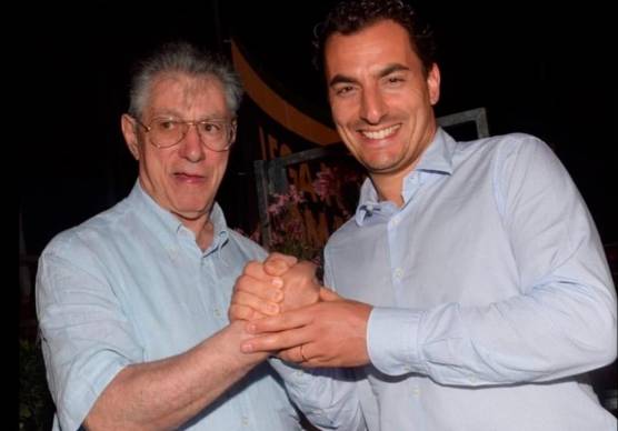 Umberto Bossi insieme a Jacopo Morrone