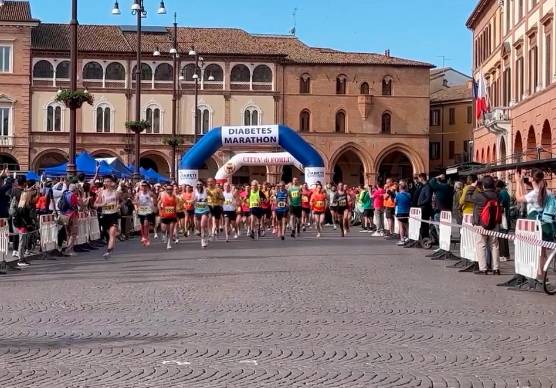 La partenza della Diabetes Marathon