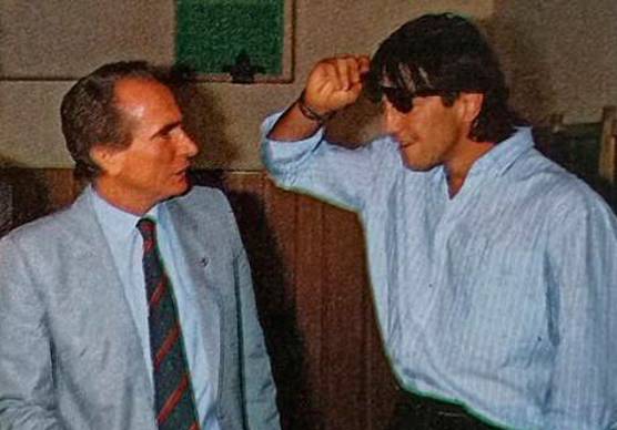 Azeglio Vicini negli anni 80 con Walter Zenga (foto da “soloanni80 il calcio più bello del mondo)