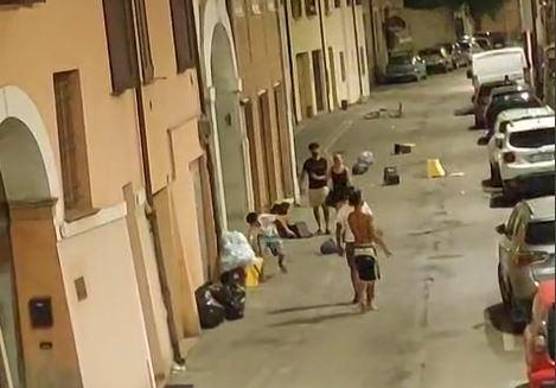 Un frame di quanto accaduto a Bagnacavallo