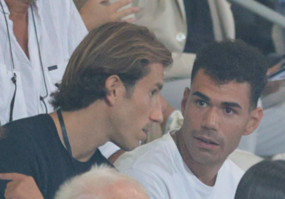 Massimiliano Mangraviti e Luca Ferretti in tribuna al Manuzzi durante Cesena-Sampdoria (Zanotti)