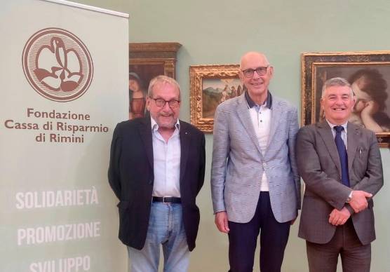 Il Cda della Fondazione Carim. Da sinistra: Giuseppe Pecci, Paolo Pasini e Carlo Carli
