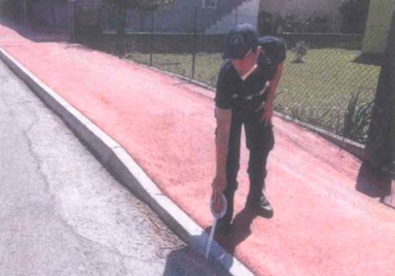 I rilievi nel punto della caduta