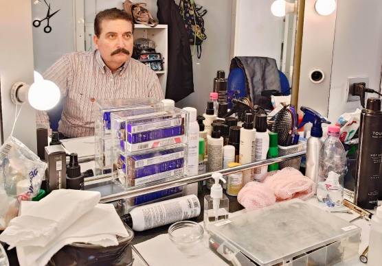 Marco Fiori in sala trucco