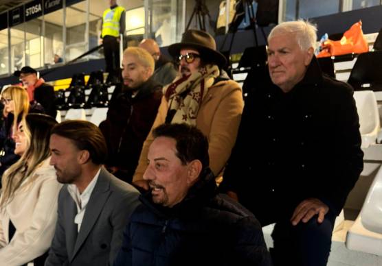 La nuova dirigenza in tribuna sabato durante Pianese-Rimini