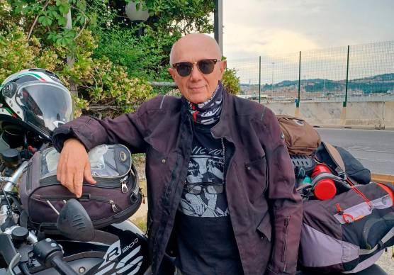 Piero Pieri durante il viaggio in Ucraina nell’estate del 2023