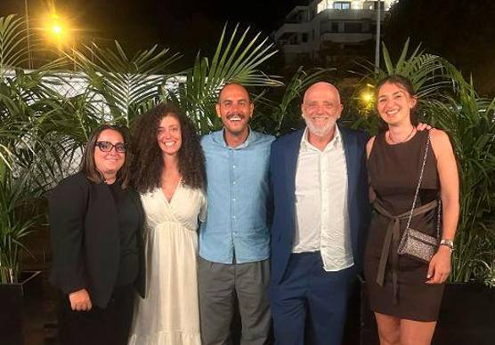 Lo staff tecnico del Ct Rimini: da sinistra Caterina Pruccoli, Veronica Vandi, Luca Padovani, Stefano Swich e Valentina Taddia