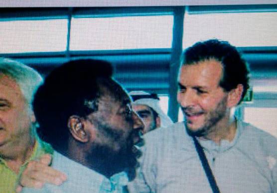 Roberto Landi con il grande Pelè