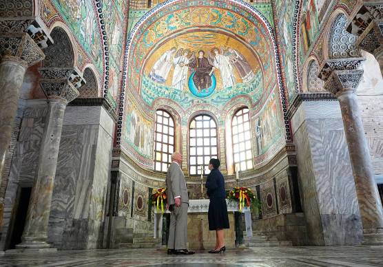 L’interno della Basilica di San Vitale, patrimonio Unesco