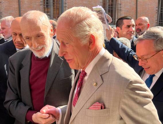 Carlo Petrini con Re Carlo a Ravenna
