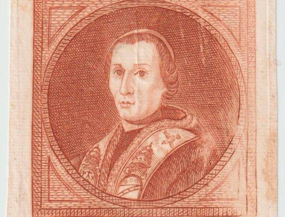 Il ritratto di Pio VII nel 1800, primo anno del suo pontificato, scovato su eBay