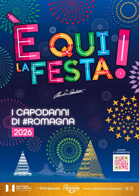 “È qui la festa”: Capodanno diffuso in Romagna, ecco la locandina