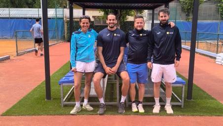 Lo staff tecnico del Ct Cicconetti: Sara Sirena, Massimiliano Zamagni, Luca Brolli e Federico Bronzetti