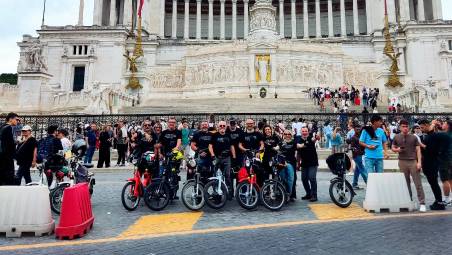 I motociclisti predappiesi nella capitale