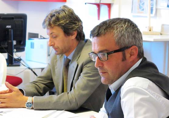 Da sinistra Andrea Gnassi e Stefano Vitali in una foto d’archivio