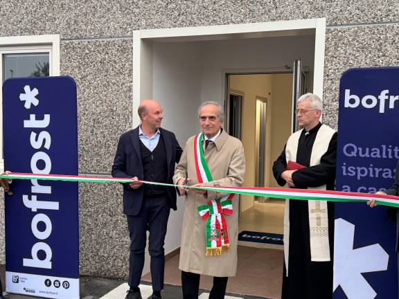 L’inaugurazione di ieri alla presenza del sindaco Zattini