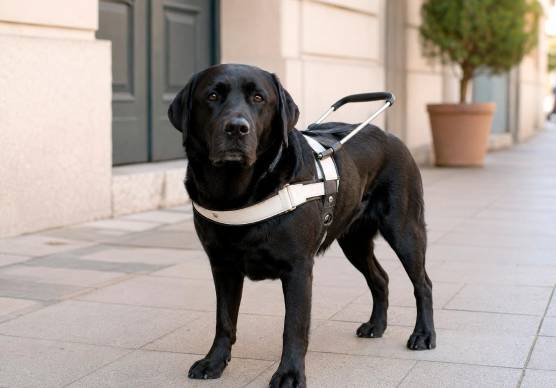 Un labrador nero, stessa