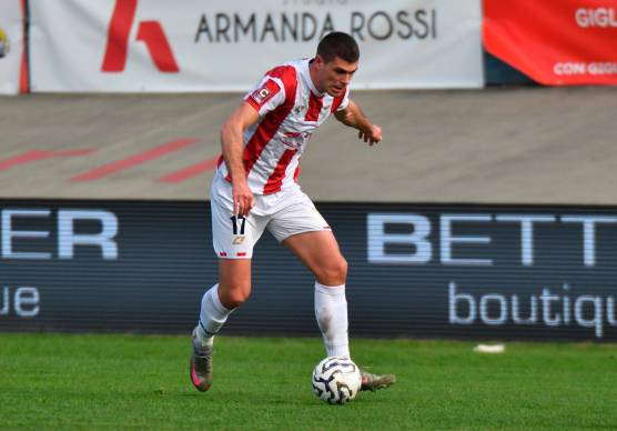 Michele Trombetta ha realizzato nel turno infrasettimanale di Pineto il suo primo gol in Serie C con la maglia biancorossa