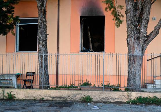 L’appartamento andato a fuoco