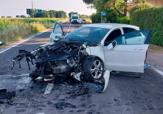 L’incidente di Ravenna (Foto Fiorentini)