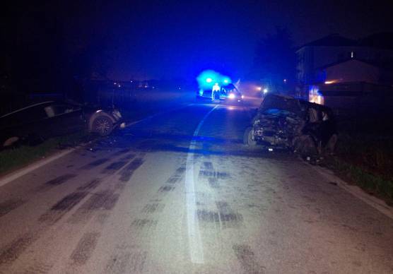 Le due auto coinvolte dall’incidente