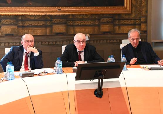 Gianfranco Brunelli, Maurizio Gardini e il sindaco Gian Luca Zattini (foto Fabio Blaco)