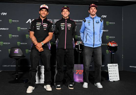 I due Aprilia, Jorge Martin e Marco Bezzecchi assieme ad Alex Marquez