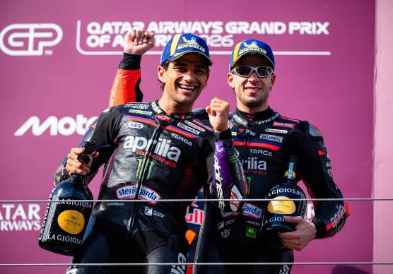 Jorge Martin e Marco Bezzecchi sul podio del Gran Premio d’Austria vinto da Pedro Acosta