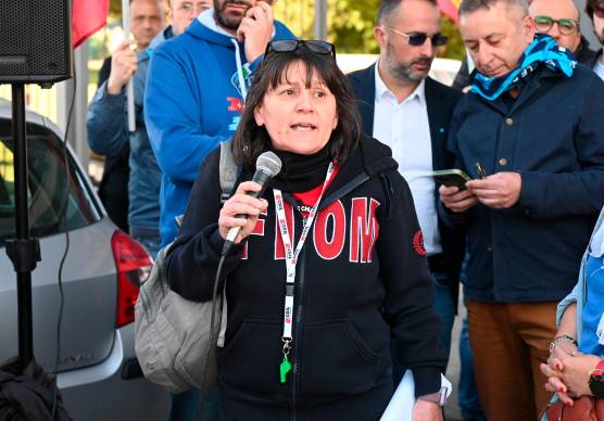 Elena Guidi, delegata Fiom Cgil e dipendente Electrolux vicina alla pensione (foto Blaco)