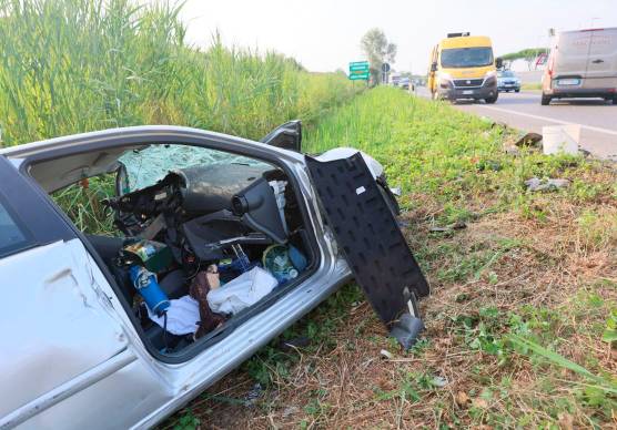 L’incidente mortale a Cesenatico (fotoservizio Gianmaria Zanotti)