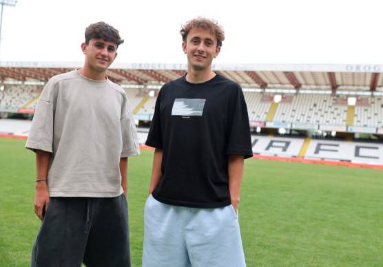 I fratelli Filippo e Tommaso Berti hanno lasciato Cesena: il grande alla Cremonese, il piccolo alla Recanatese (foto Zanotti)