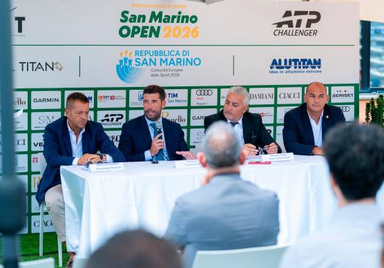 Un momento della conferenza stampa di presentazione degli Internazionali di San Marino a Fonte dell’Ovo