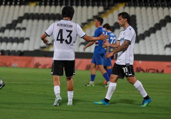 Riccardo Pagano con Filippo Bertaccini durante il test con la Forsemporonese (Zanotti)