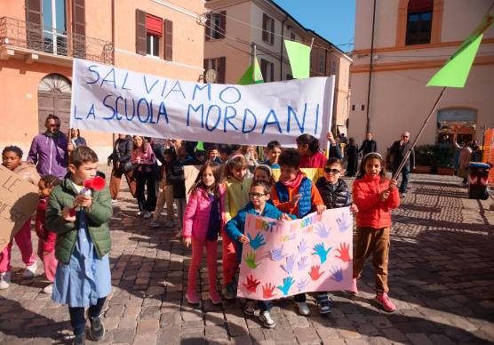 Il corteo in centro (Fotoservizio Massimo Fiorentini)