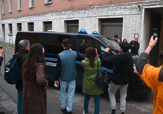 L’arrivo di Luca Spada ieri in tribunale (foto Blaco)