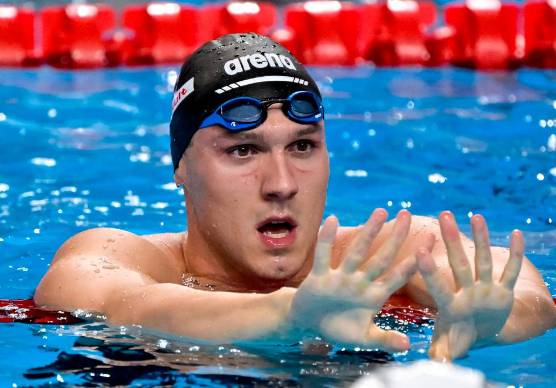 Il campione del Mondo, Simone Cerasuolo, grande favorito nella rana ai campionati italiani primaverili di Riccione