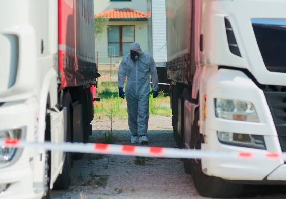 Le indagini sul posto (Foto servizio Massimo Fiorentini)