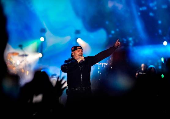 Vasco Rossi in uno dei suoi concerti