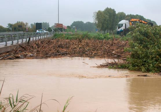 Il livello idrometrico del fiume Santerno rilevato nei pressi di San Bernardino