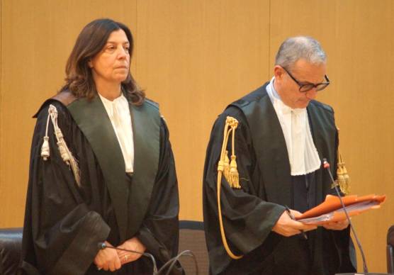 I giudici Giovanni Trerè e Antonella Guidomei alla pronuncia della sentenza (Foto Massimo Fiorentini)