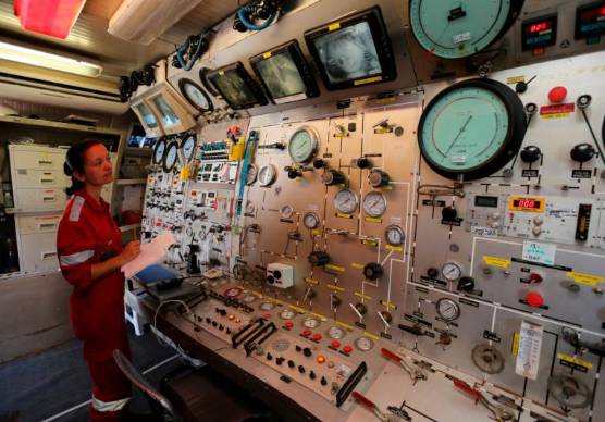 Lavoratori della Rana Subsea impegnati in piattaforme