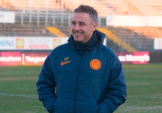 L’allenatore giallorosso Marco Marchionni (Fiorentini)