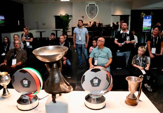 Alcuni protagonisti del primo Stadium Tour andato in scena ieri (foto Rega)