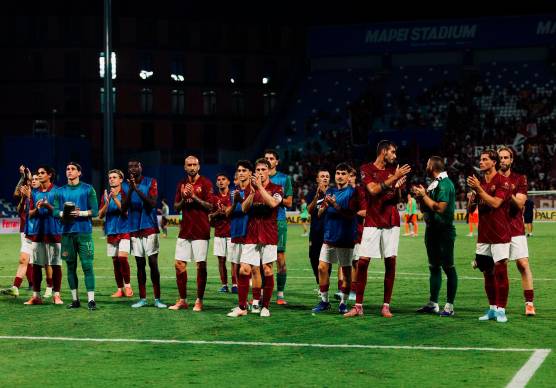 I giocatori del Ravenna al termine della partita di lunedì contro la Reggiana