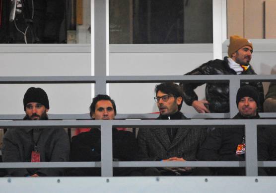 Nicolas Viola in tribuna con la dirigenza del Ravenna